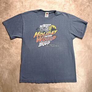 Holiday World America's First Theme Park Graphic T-Shirt Fruit of the Loom Blue